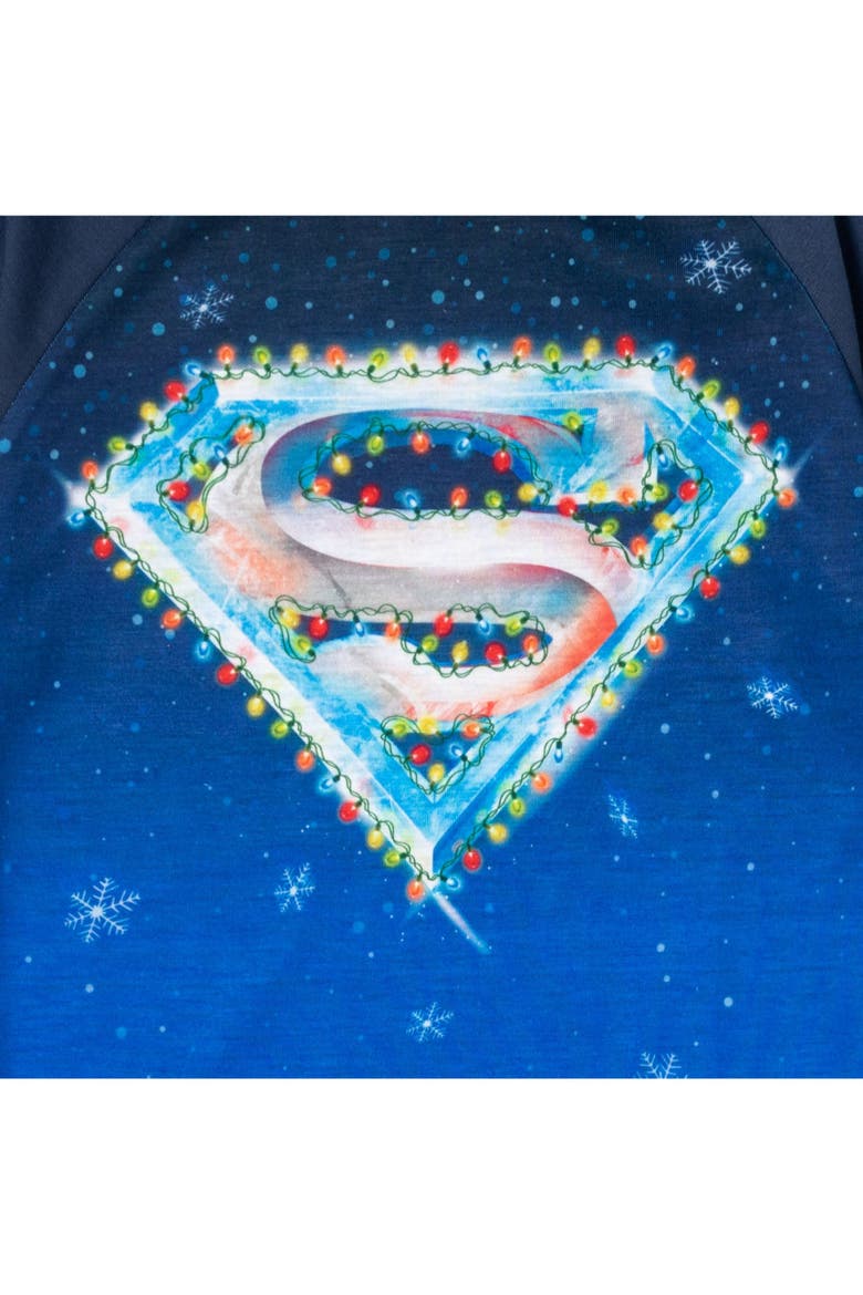 Justice League Superman Holiday 2-Piece Pajama Set, Alternate, color, Superman Navy Red