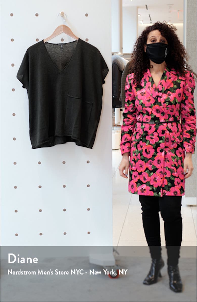 Short Sleeve Organic Linen & Cotton Boxy Sweater, sales video thumbnail