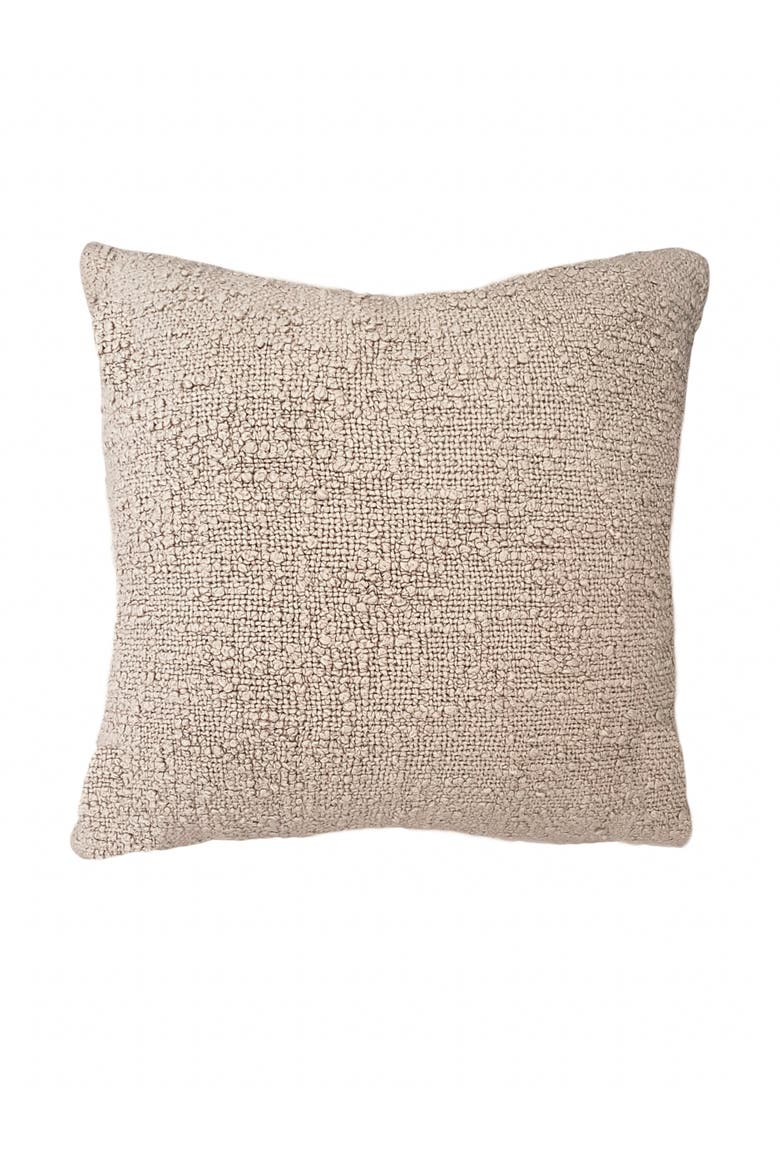 Cozy Cotton Boucle Euro Pillow with Down Alternative Insert, Main, color, Beige