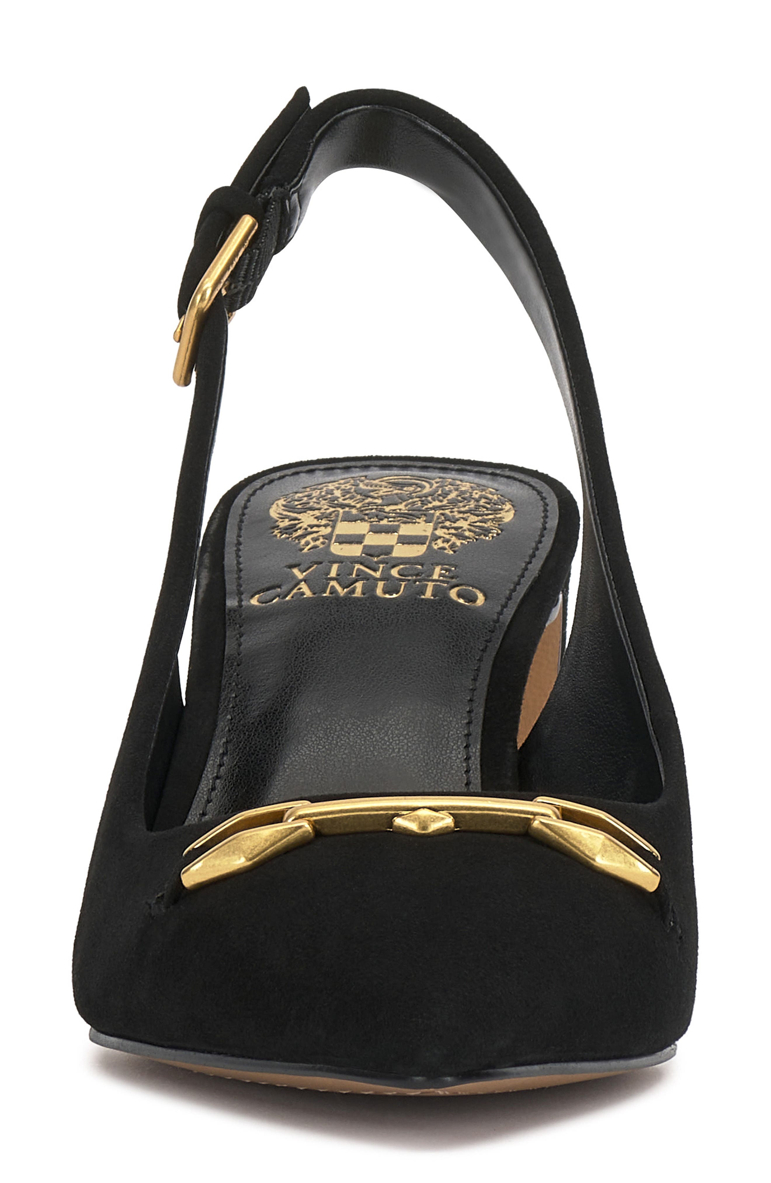 Vince Camuto Hamden Pointed Toe Slingback Pump, Alternate, color, Black