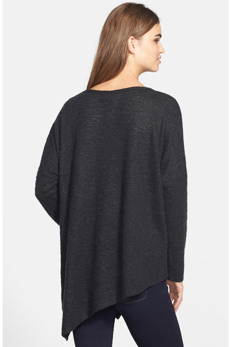 Asymmetrical Sweater, Alternate, color, BLACK