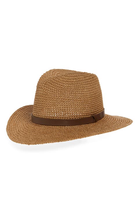Woven Straw Rancher Hat