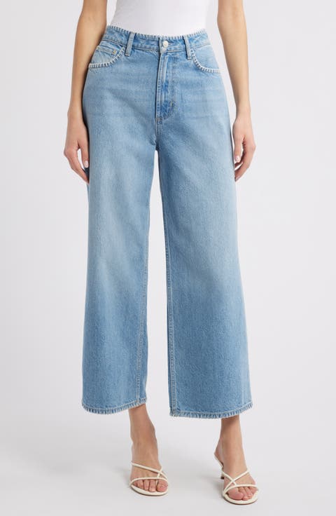 Getty High Waist Crop Wide Leg Jeans (Harbor)