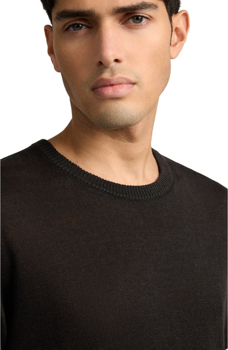 Onia Linen Knit Tee Shirt, Alternate, color, Washed Black