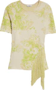 Erdem French Fray Short Sleeve Knit Top