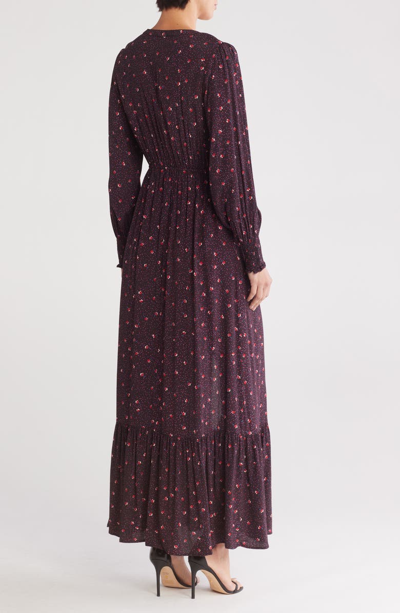 Lovestitch Long Sleeve Button Front Maxi Dress, Alternate, color, 