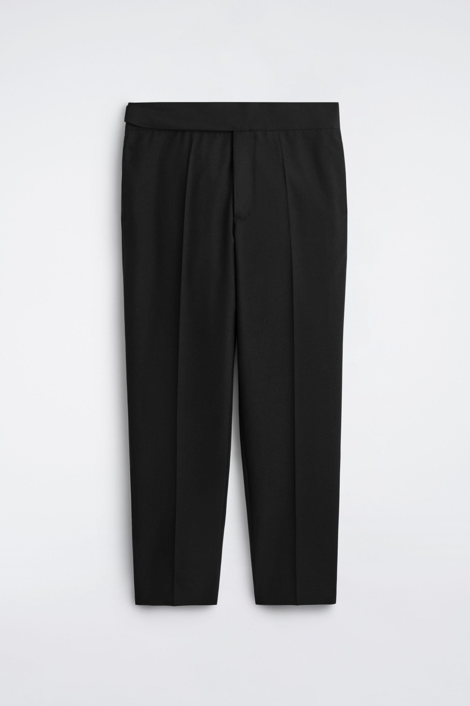 Cummerbund-Waist Wool Tapered Pants - image 2