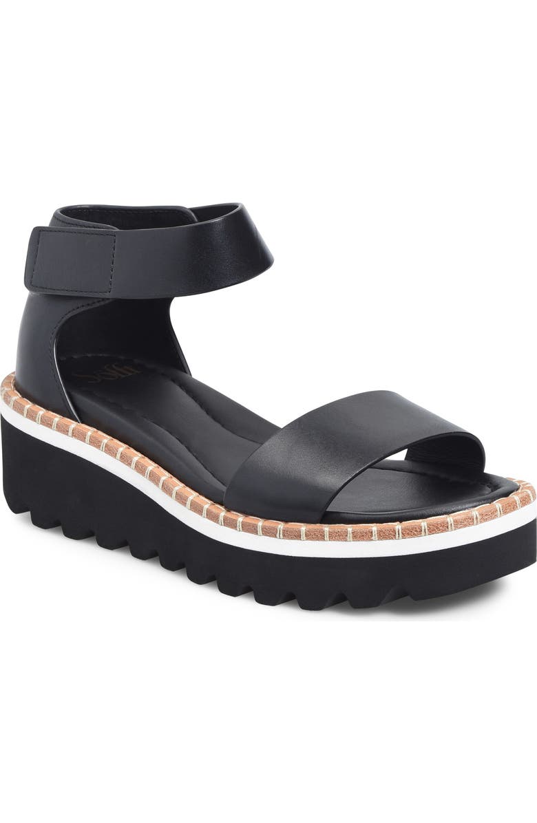Söfft Ripley Ankle Strap Platform Wedge Sandal, Main, color,