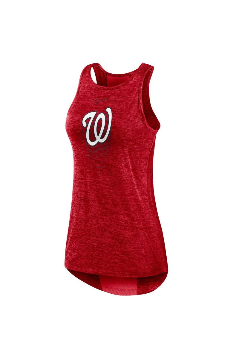Nike Women's Nike Red Washington Nationals Logo Fade High Neck Performance Tank Top, Alternate, color, Red
