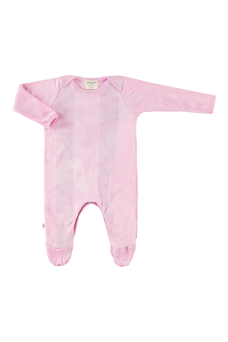Ribbed Cotton & Modal Footie, Main, color, MARBLE PINK