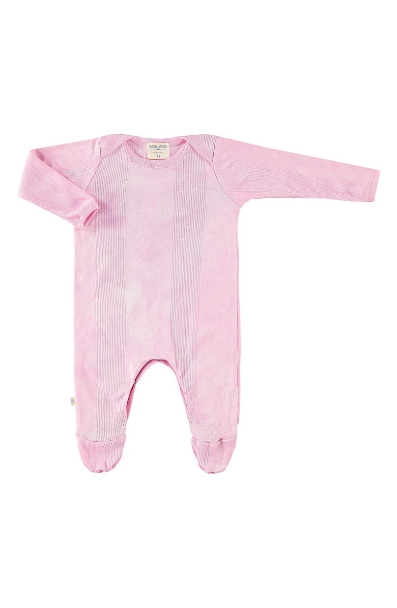 PAIGELAUREN Ribbed Cotton & Modal Footie, Main, color,