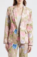 Tahari ASL Print Sateen Blazer