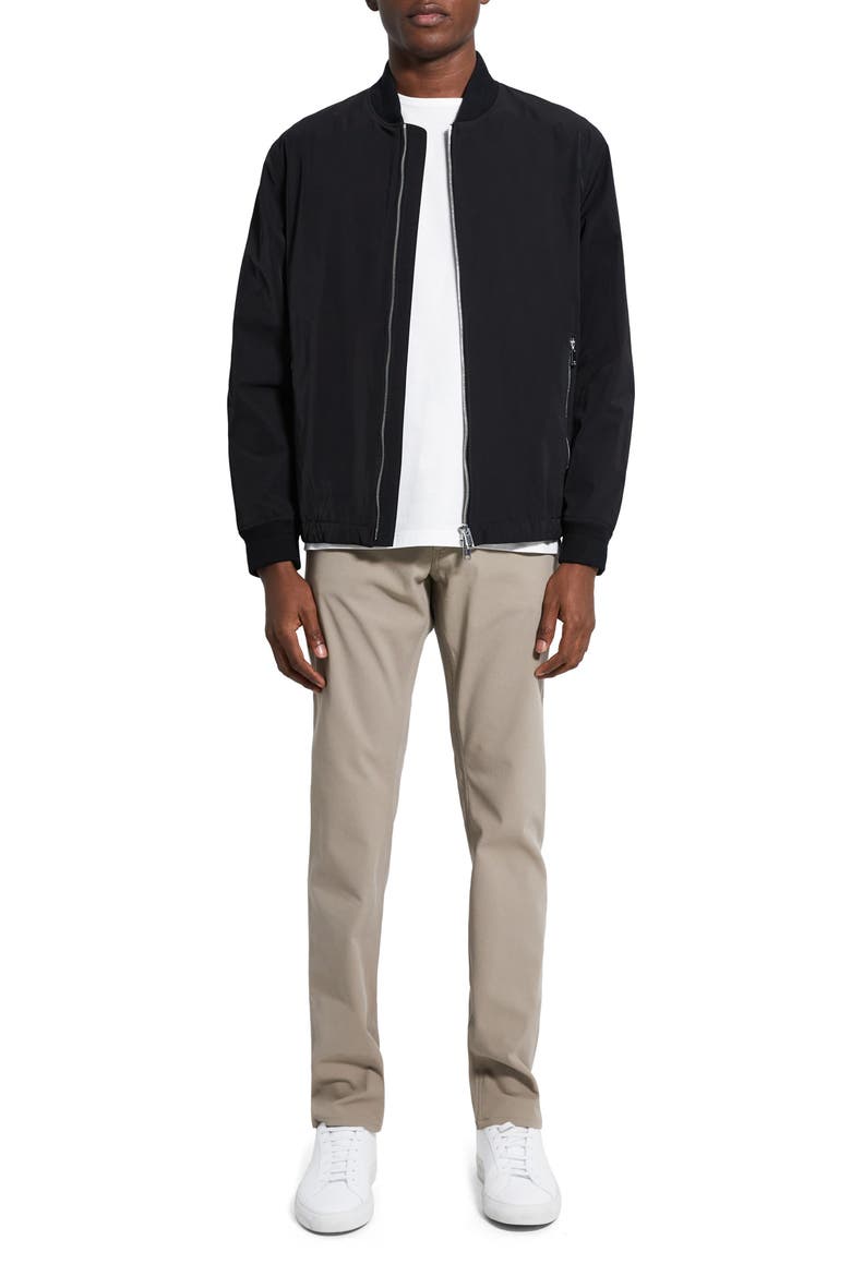 City Foundation Tech Water Resistant Twill Bomber Jacket, Alternate, color, BLACK - 001