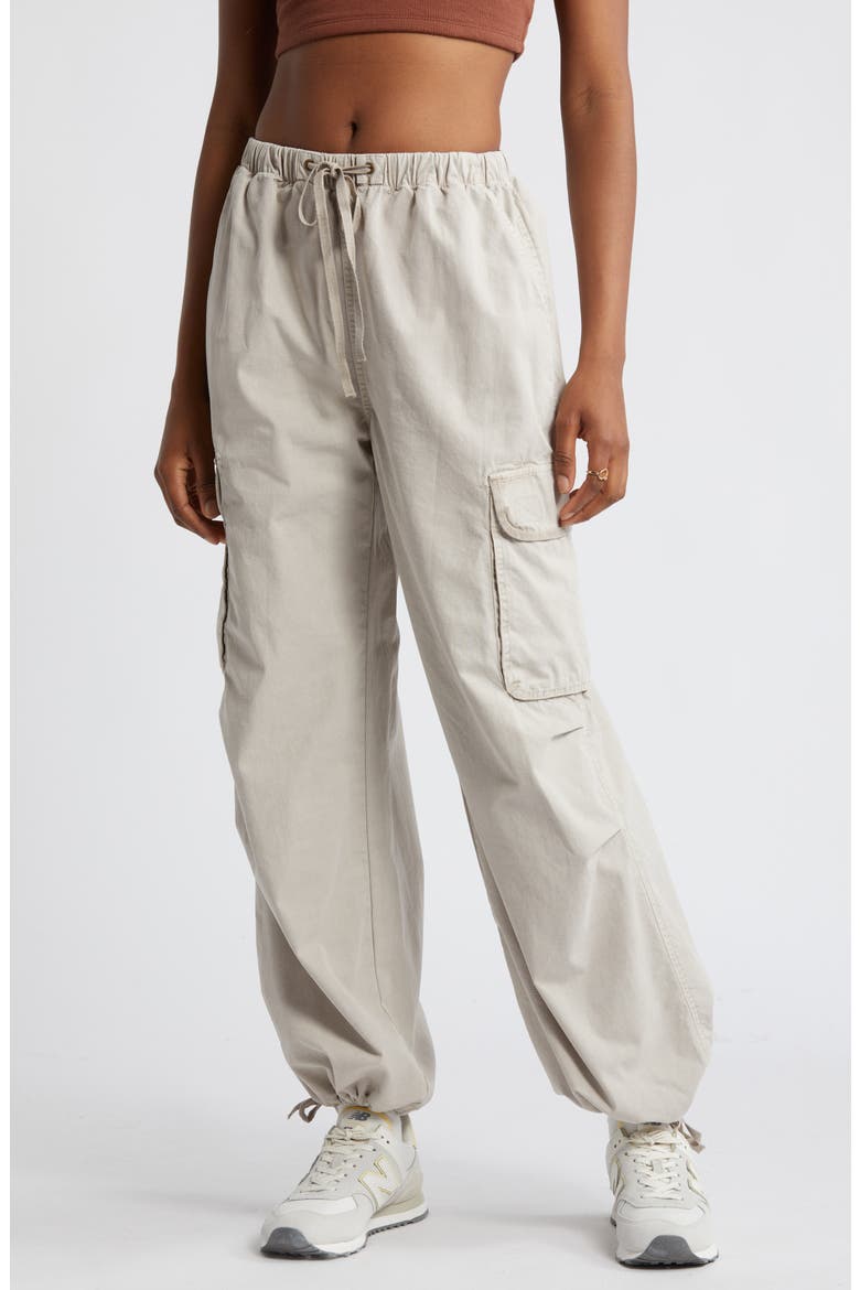 Parachute Cotton Cargo Pants, Main, color, BEIGE PUMICE