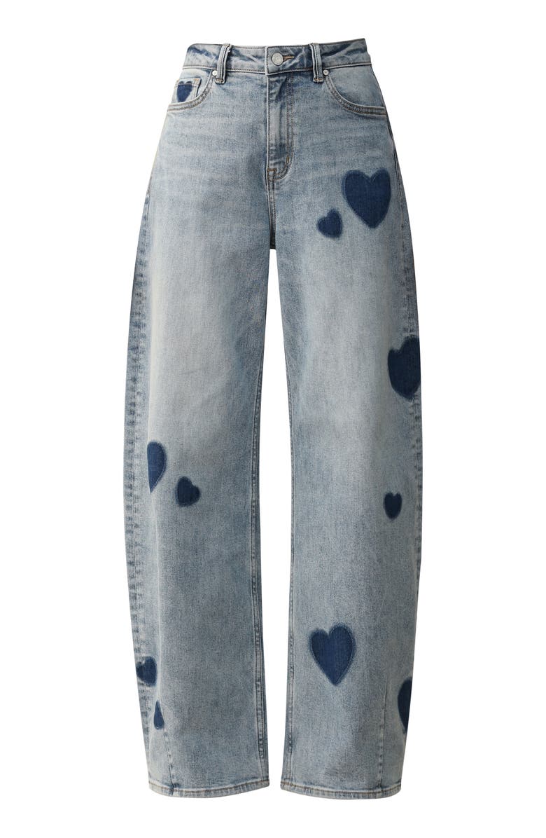 Bayeas Rosalind High Waist Barrel Leg Jeans, Alternate, color, Light Blue