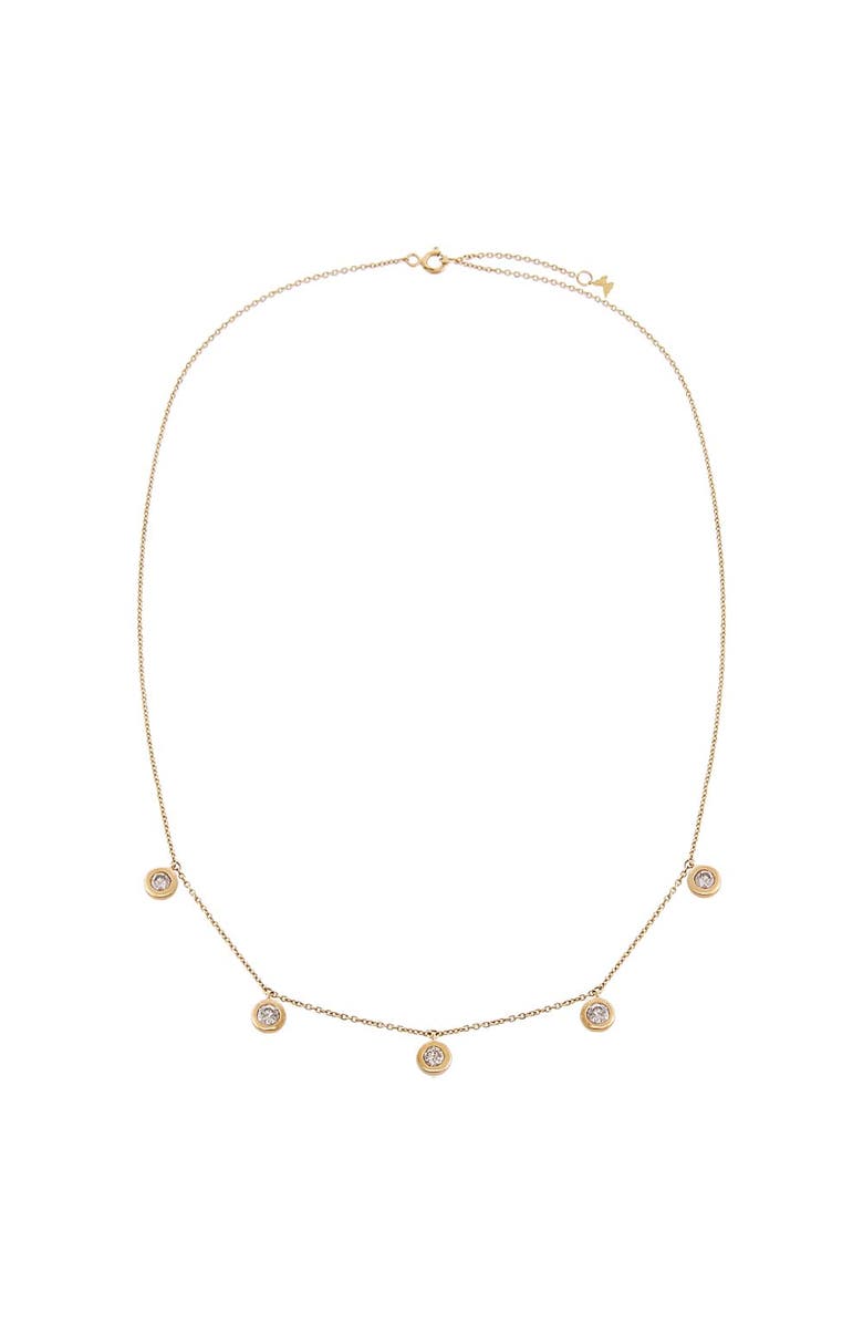 BY ADINA EDEN Diamond Dangling Bezel Necklace 14K, Alternate, color, 14K Gold