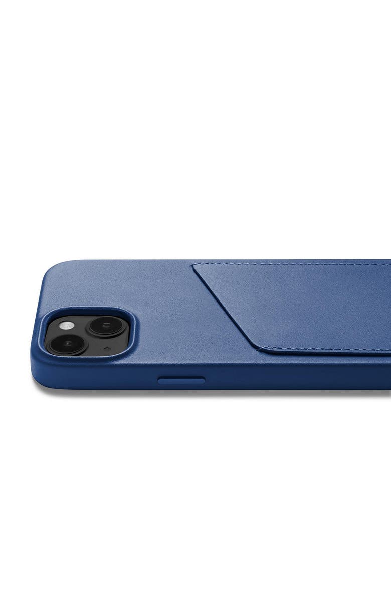 MUJJO Full Leather Wallet Case for iPhone 14 and 13, Alternate, color, Monaco Blue