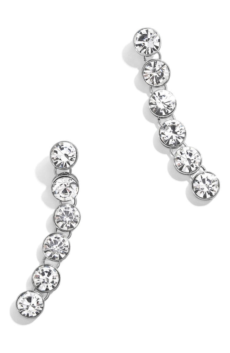 BaubleBar Crystal Stud Drop Earrings, Main, color, 