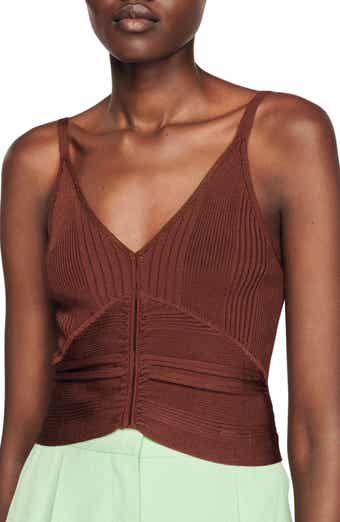 SANDRO Alcudia V-Neck Sleeveless Top