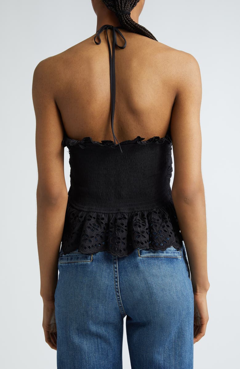 Ramy Brook Michelle Eyelet Peplum Halter Top, Alternate, color,