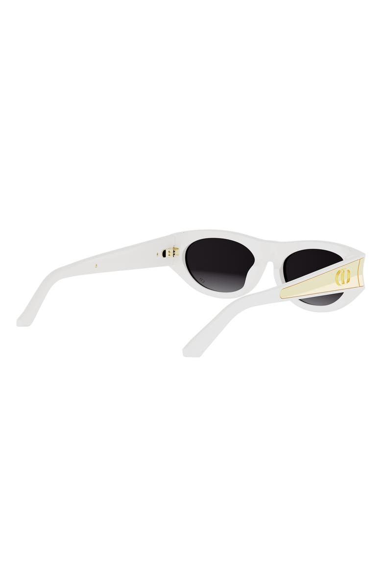 DIOR 'DiorGlow B2I 53mm Oval Sunglasses, Alternate, color, Ivory / Gradient Smoke