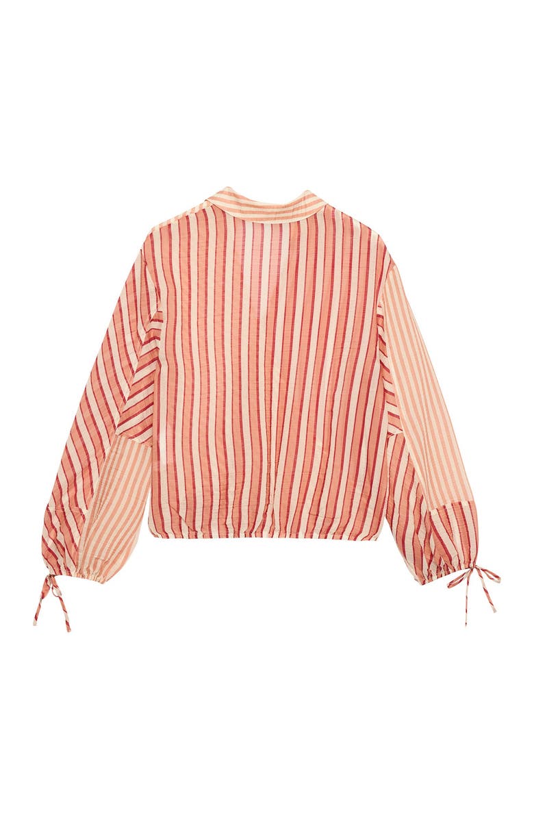 MINT VELVET Striped Wrap Shirt, Alternate, color, Orange