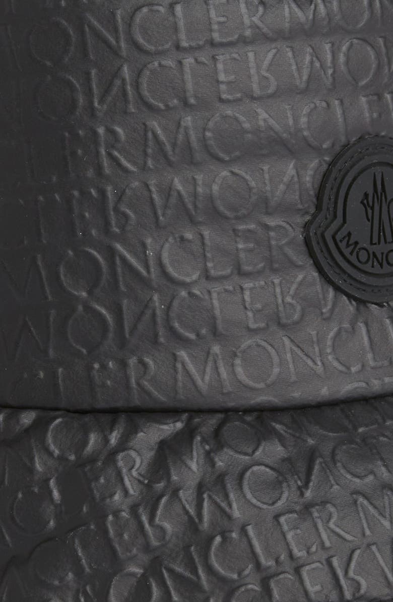 Moncler Logo Embossed Nylon Bucket Hat, Alternate, color,