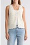 Tie Front Pointelle Sweater Vest