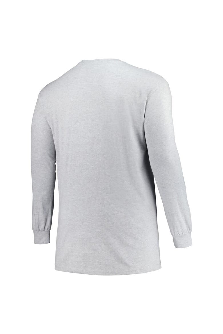 Men's Champion Heather Gray LSU Tigers Big & Tall Mascot Long Sleeve T-Shirt, Alternate, color, Heather Gray