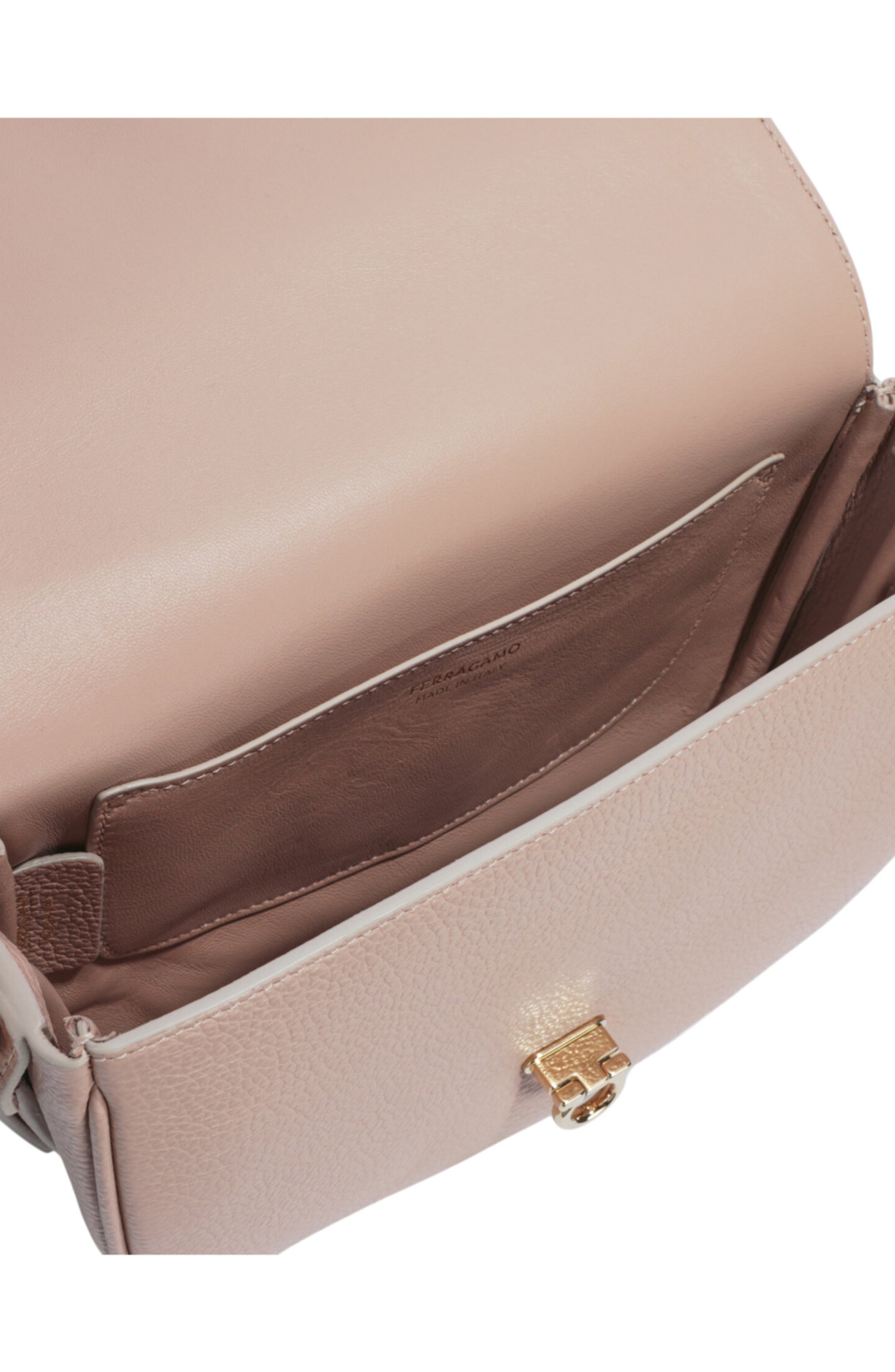 FERRAGAMO Gancini Buckle Crossbody Bag, Alternate, color, Light Pink