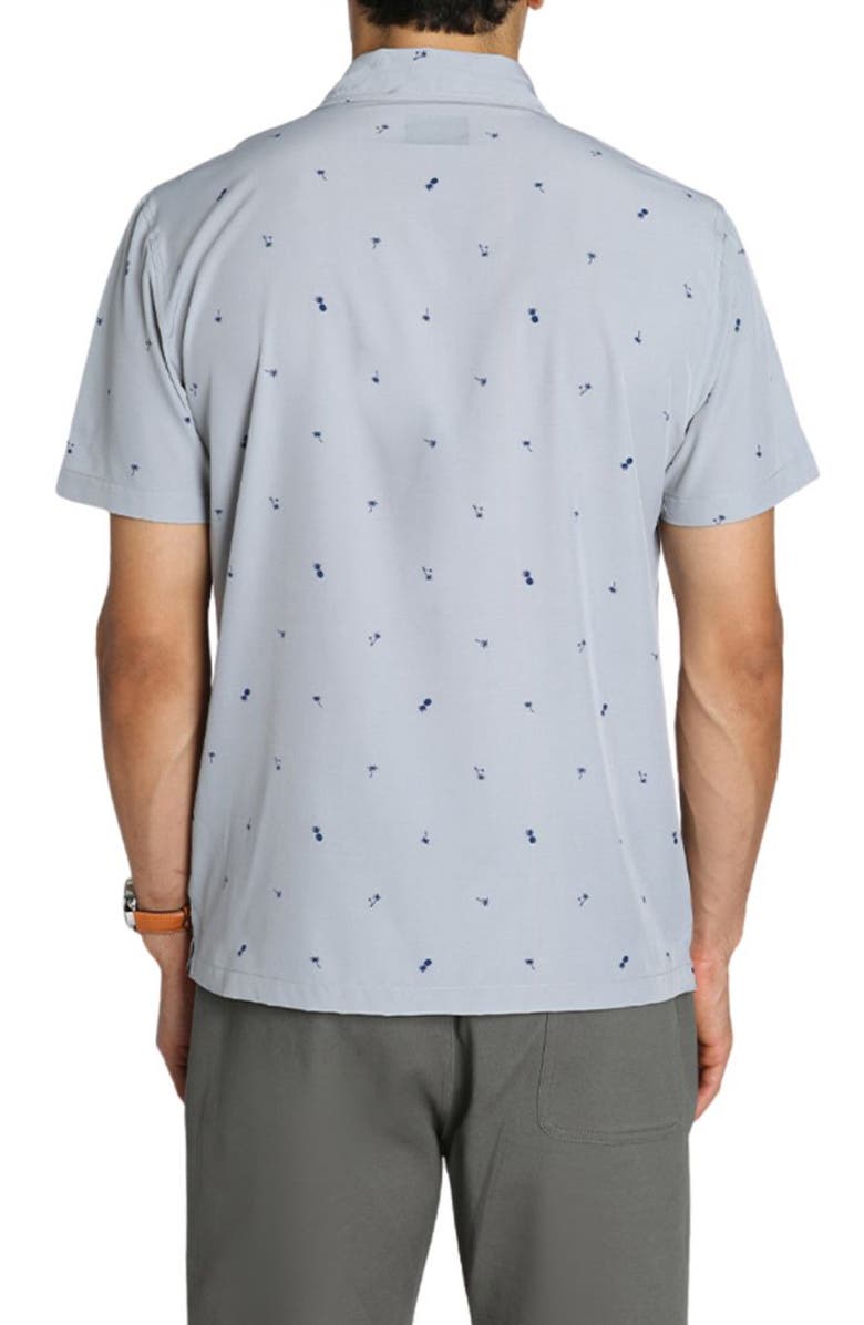 JACHS Tropical Print Polo, Alternate, color, Light Grey Pineapple Print