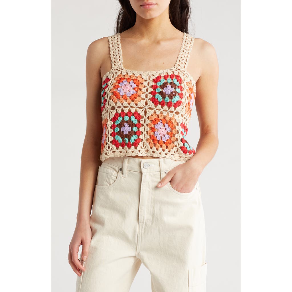 COTTON EMPORIUM COTTON EMPORIUM CROCHET CROP TANK