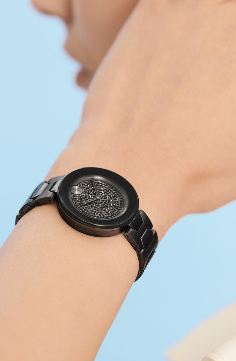 Movado Bold Pavé T-Bar Bracelet Watch, 32mm, Alternate, color, 