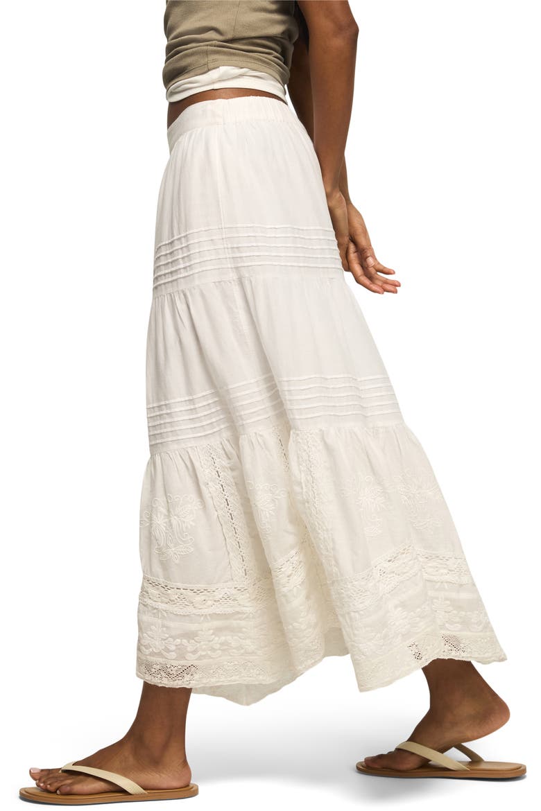 Lace & Embroidery Maxi Skirt, Alternate, color, WHISPER WHITE