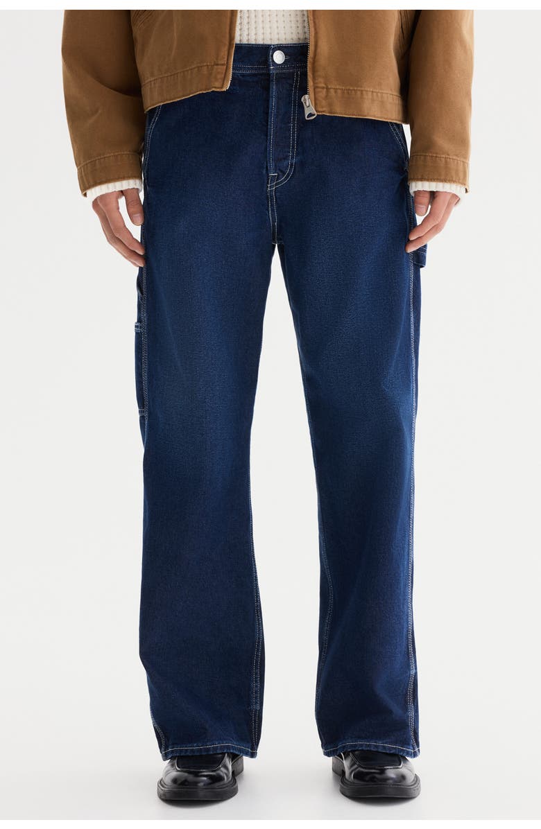 H&M Loose Carpenter Jeans, Alternate, color, Dark Denim Blue