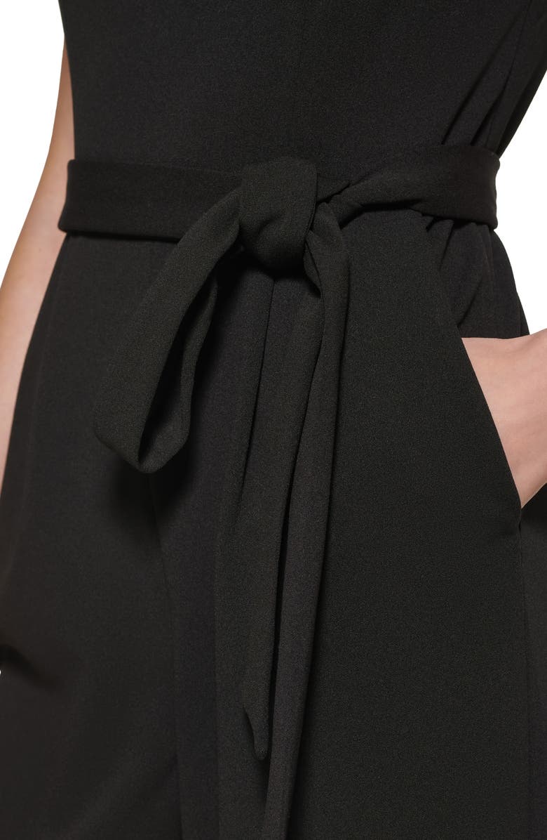 Calvin Klein Puff Shoulder Crop Straight Leg Jumpsuit, Alternate, color,