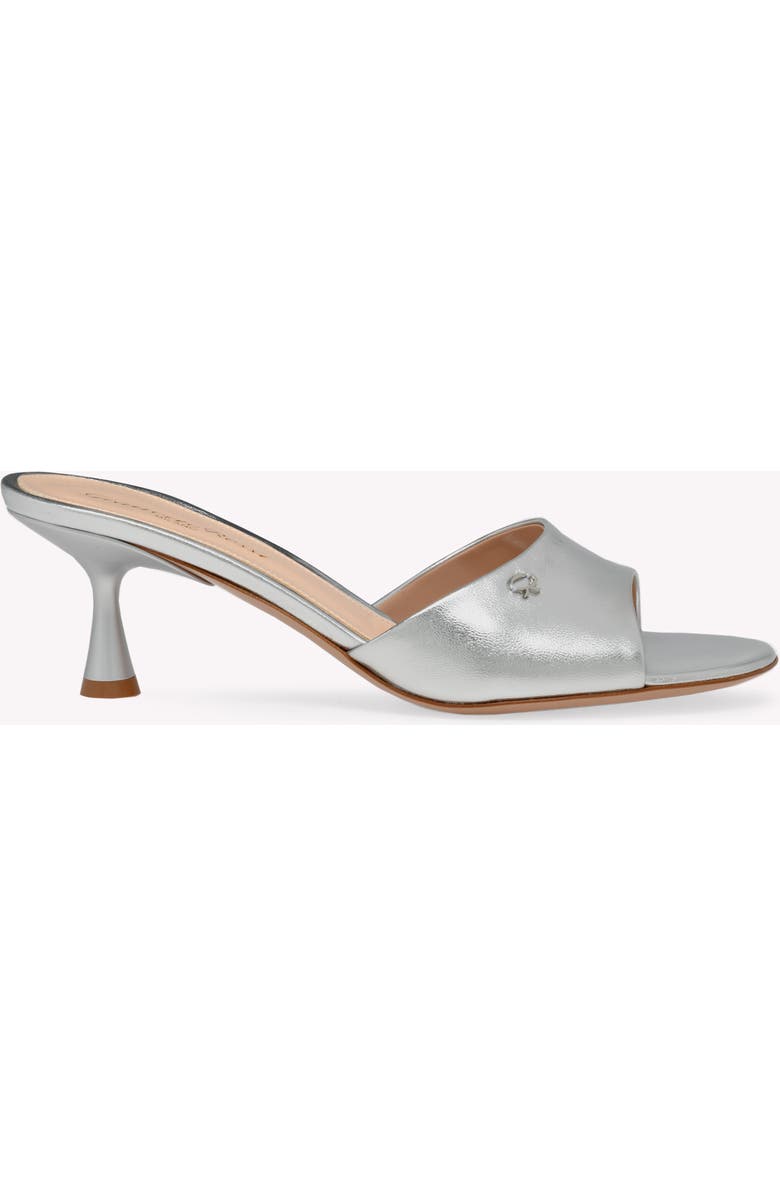 Gianvito Rossi Ascent Mule 55, Main, color, Metallic Silver