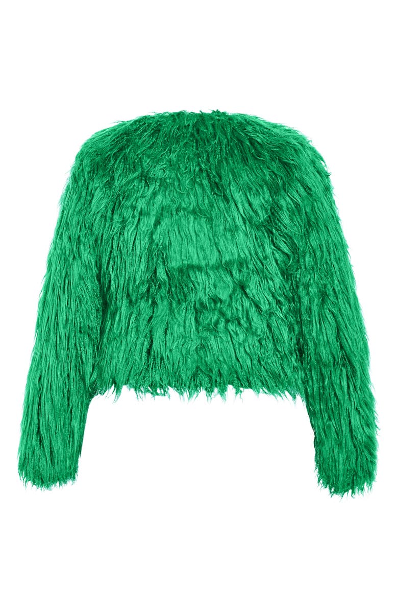 City Chic Blakely Faux Fur Crop Jacket, Alternate, color,