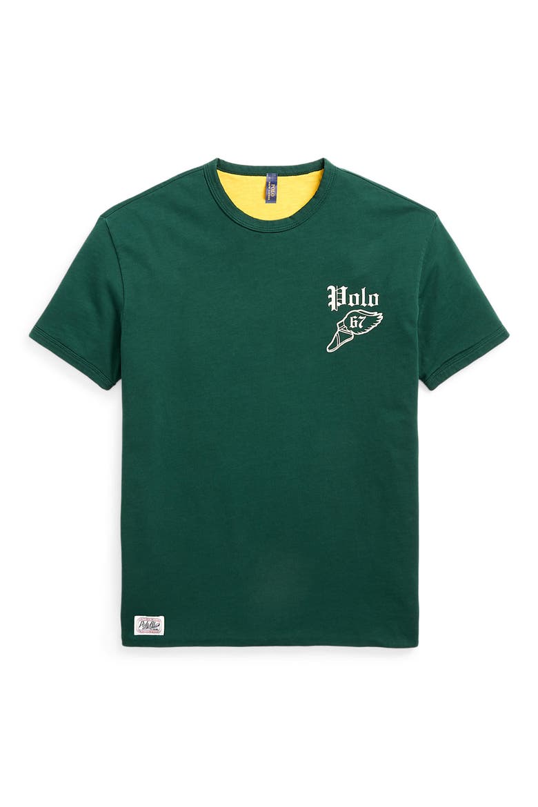 Wing Logo Graphic T-Shirt, Alternate, color, MOSS AGATE/ GOLD BUGLE