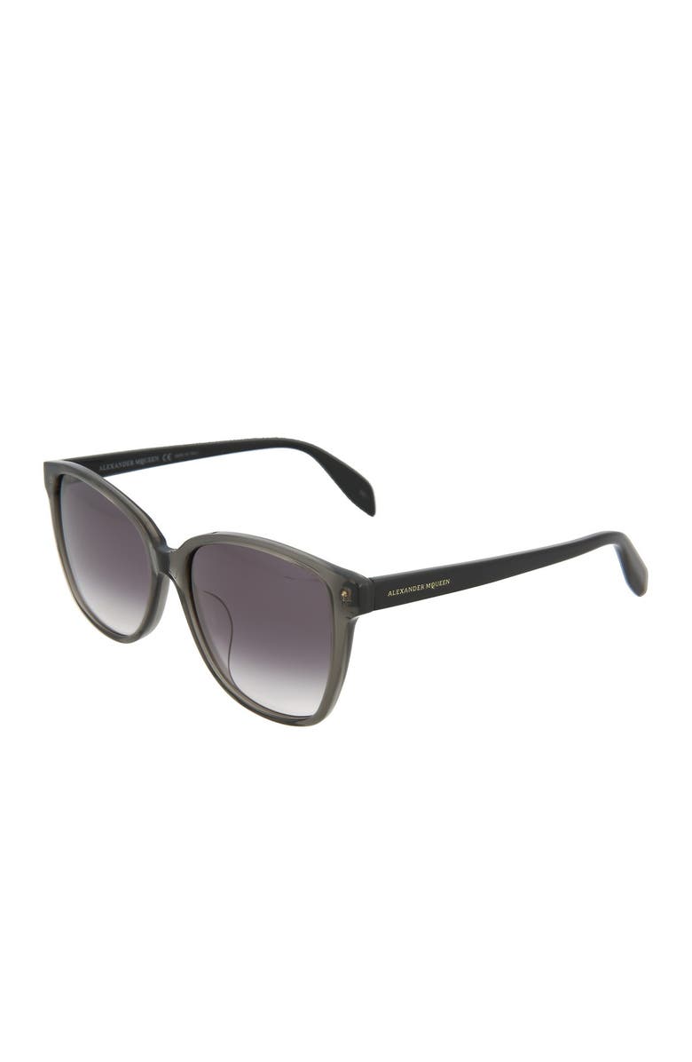 McQueen 57mm Oversized Sunglasses, Alternate, color,