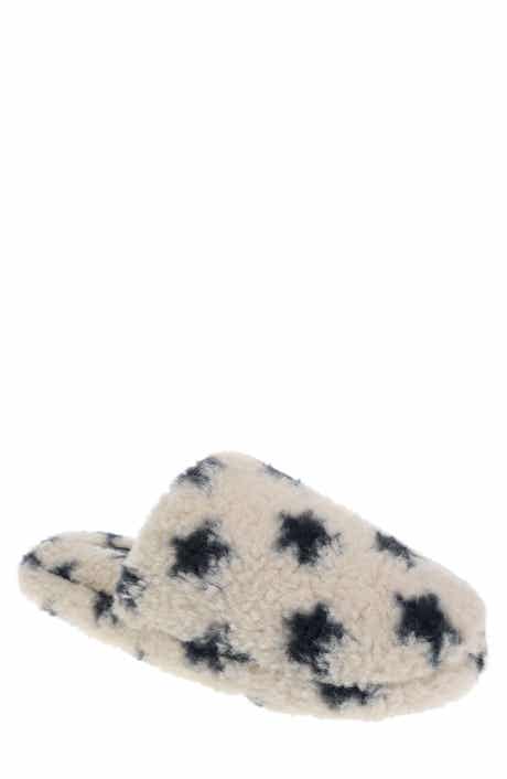 RACHEL Rachel Roy Star Print Faux Fur Slipper
