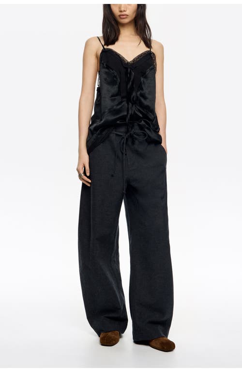 Bimba Y Lola Wide Leg Jogger Trousers In Black