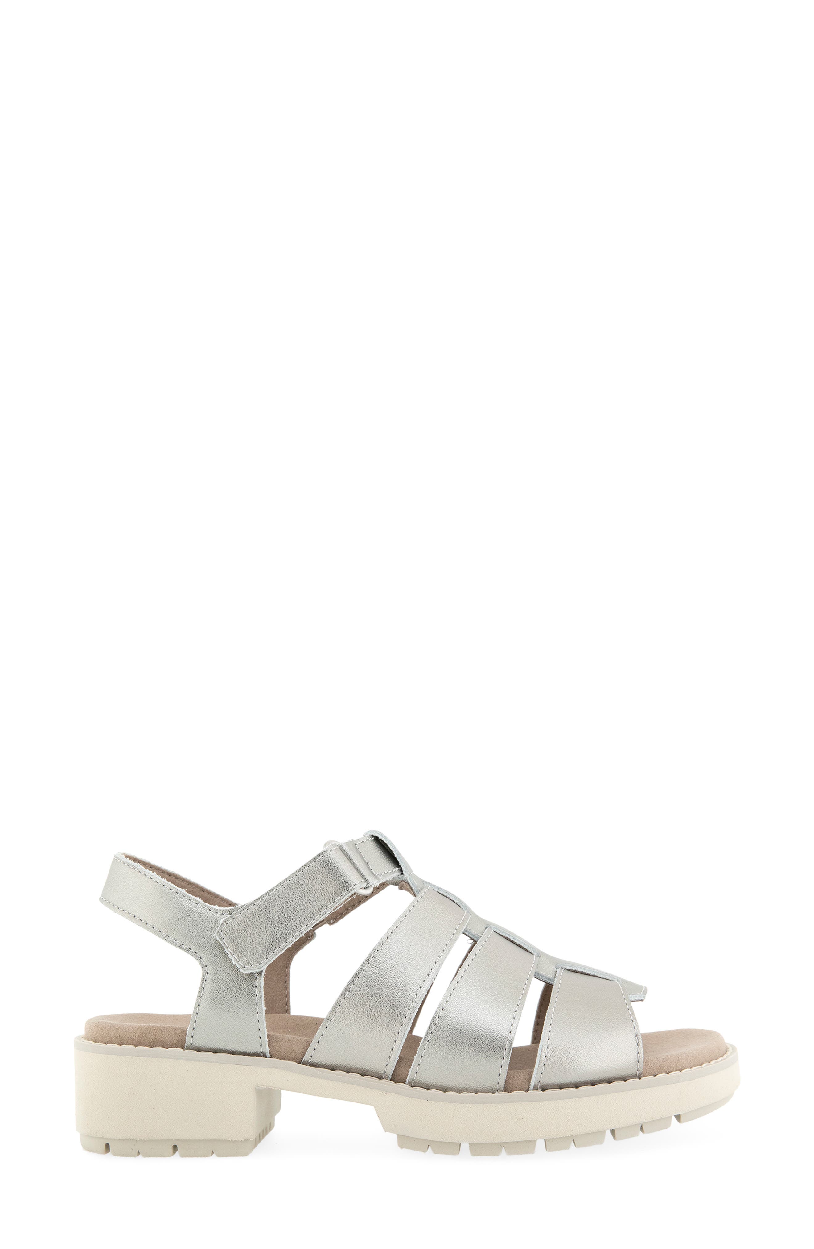 Marley Fisherman Sandal, Alternate, color, METALLIC LEATHER