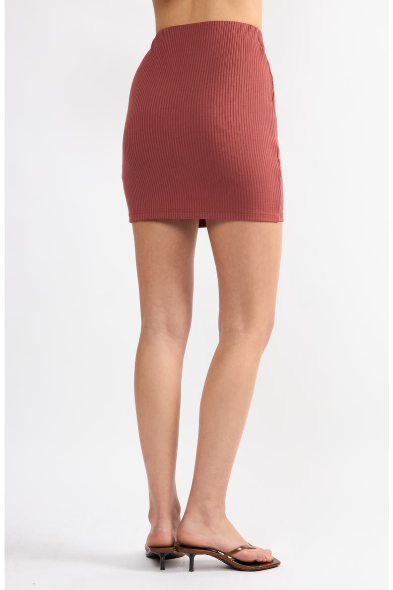 Timeless Rib Knit Miniskirt, Alternate, color, LIGHT BURGUNDY