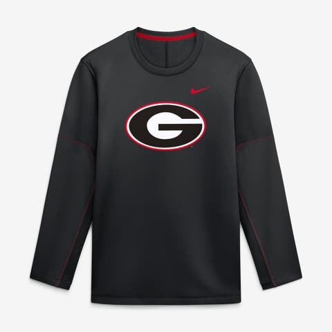 Men's Nike Black Georgia Bulldogs 2026 Sideline Coaches Therma-FIT Long Sleeve Top