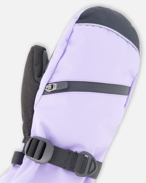 Deux Par Deux Girls Winter Mittens Teknik In Purple