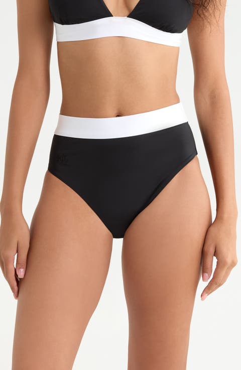 Banded High Waist Swim Briefs