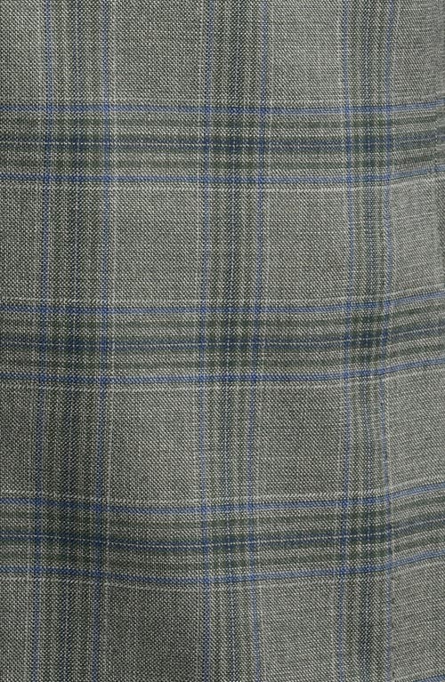 Hugo Boss Boss Hutson Plaid Virgin Wool Sport Coat In Dark Green