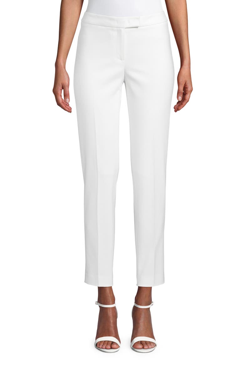 Slim Straight Leg Pants, Main, color, WHITE