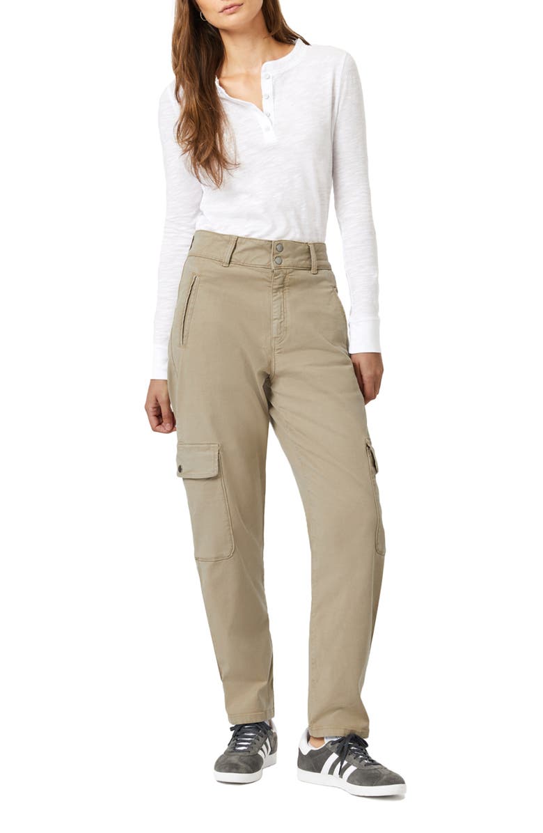 Mavi Jeans Elise Chinchilla Luxe Twill Cargo Pants, Alternate, color, Chincilla Luxe Twill